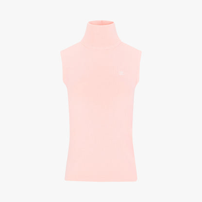 ハイネックノースリーブニット