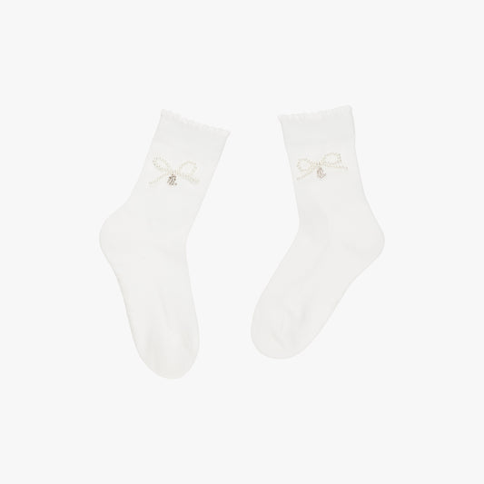 パールリブルアンクルソックス