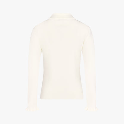 フラットカラーポイントニット