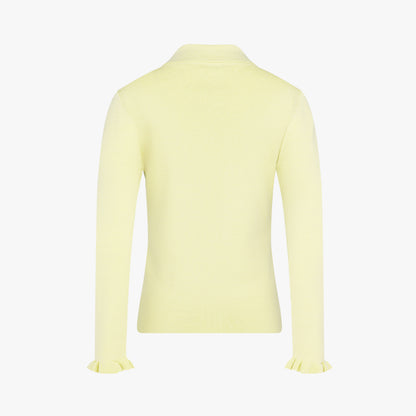 フラットカラーポイントニット