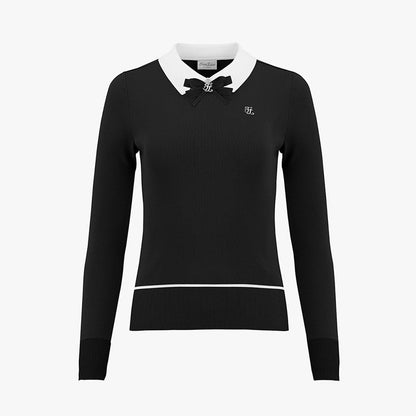 【RE-ORDER】フラットカラーリボンニット