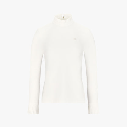 プリーツタートルネックTシャツ