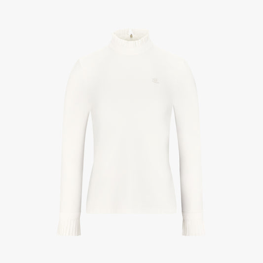 プリーツタートルネックTシャツ