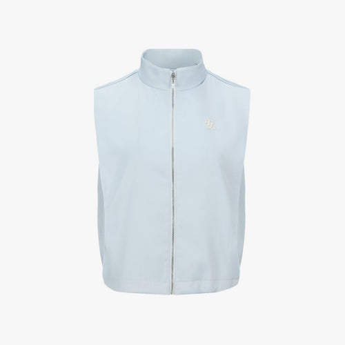 ピンタッククロップベスト (ブルー)