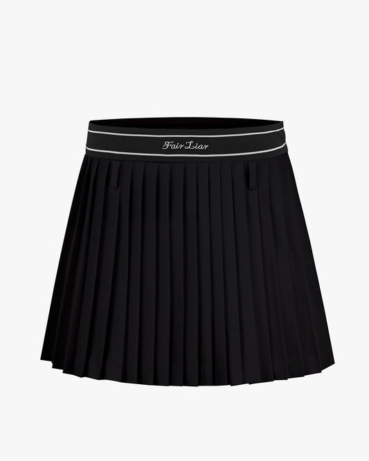 ベルトセットハイウエストプリーツスカート