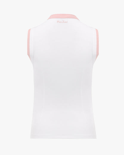 ニットリボンスリーブレスTシャツ