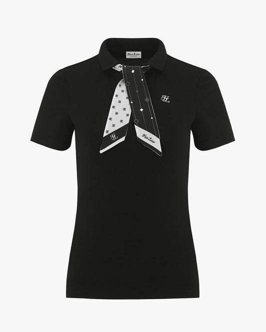 VネックスカーフセットTシャツ