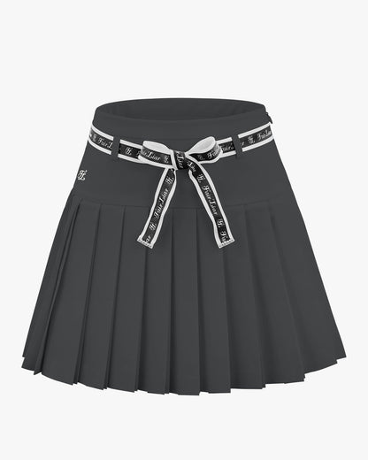 ハイウエストリボンセットプリーツスカート