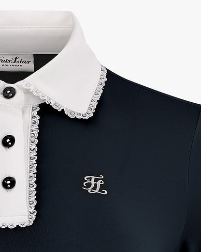 【RE-ORDER】レースポイントカラ―Tシャツ