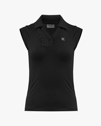 フリルVネックTシャツ