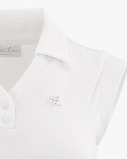 フリルVネックTシャツ