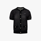 【RE-ORDER】ギンガム半袖ニット
