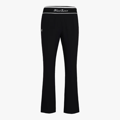 バックロゴバンディングブーツカットパンツ (ブラック)