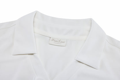 パールリボンノースリーブTシャツ (ホワイト)