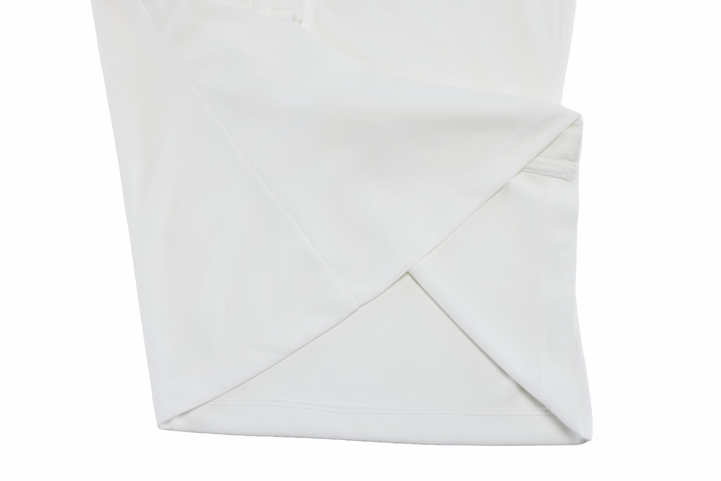 フリルノースリーブTシャツ (ホワイト)