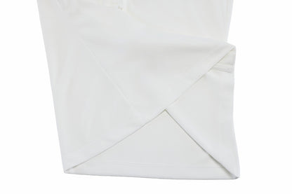 フリルノースリーブTシャツ (ホワイト)