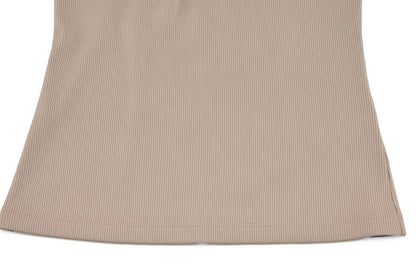 ねじりラウンド7分袖Tシャツ (ココア)