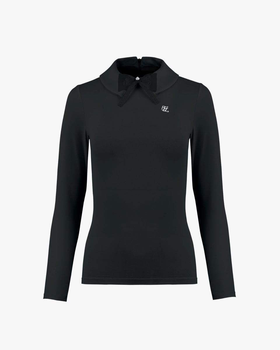 ダブルスタンドカラーロングスリーブTシャツ