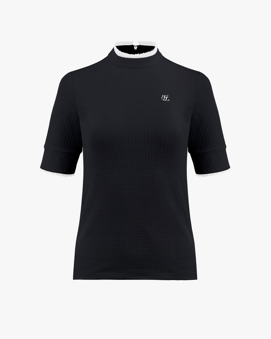 フリルハイネックチルTシャツ