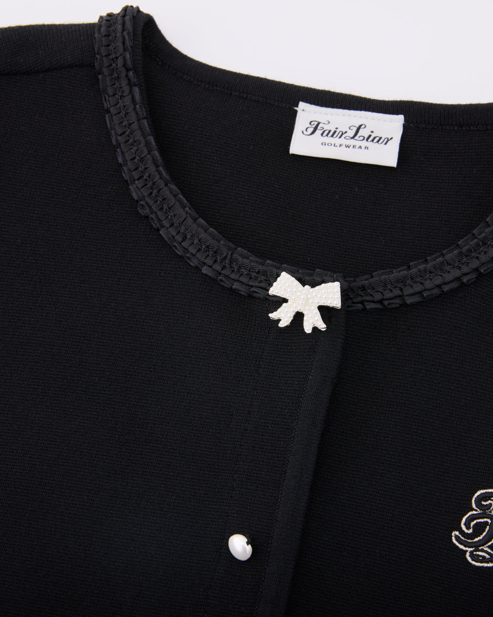 25SS パールリボンジャケットカーディガン