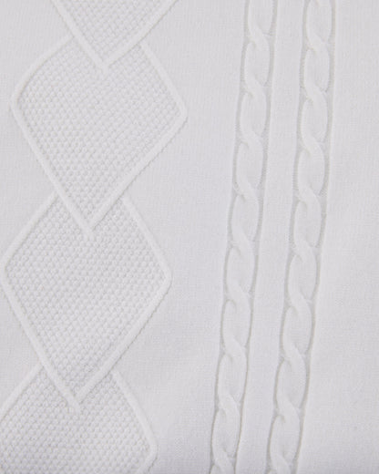 25SS Vネック編み柄ポイントカーディガン