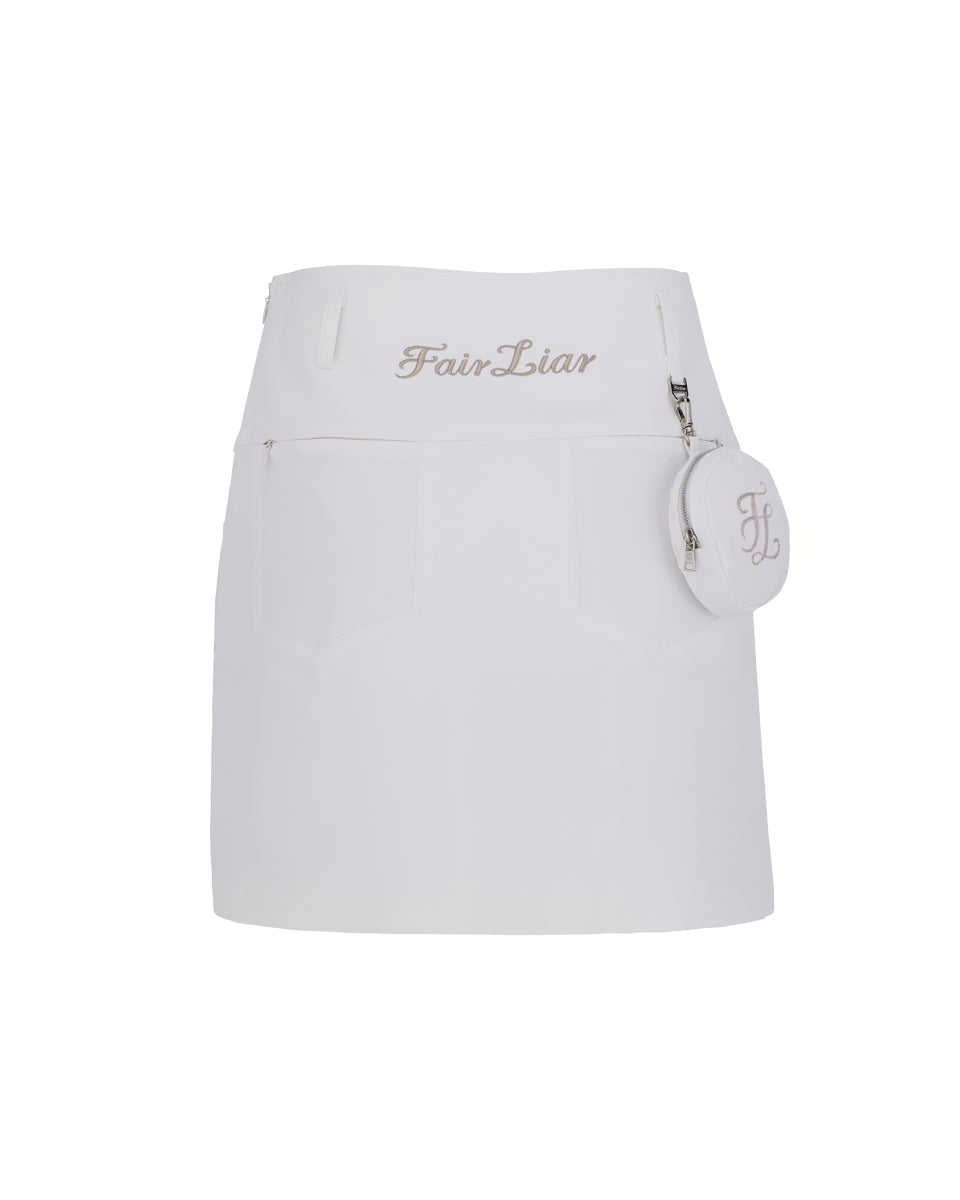 25SS ハイウエスト ボールポケット Hラインスカート