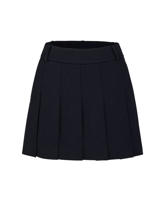 25SS レタリング ジャカード プリーツスカート