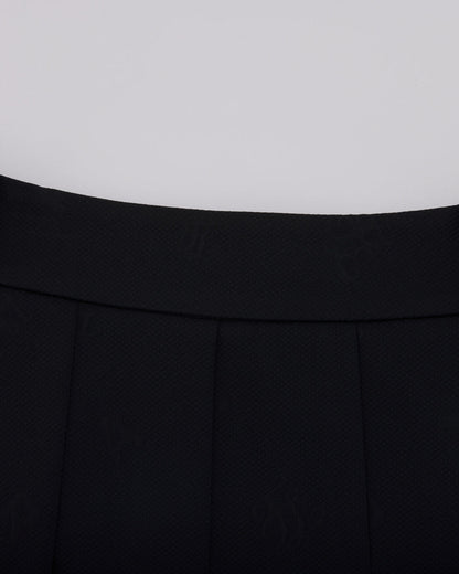 25SS レタリング ジャカード プリーツスカート