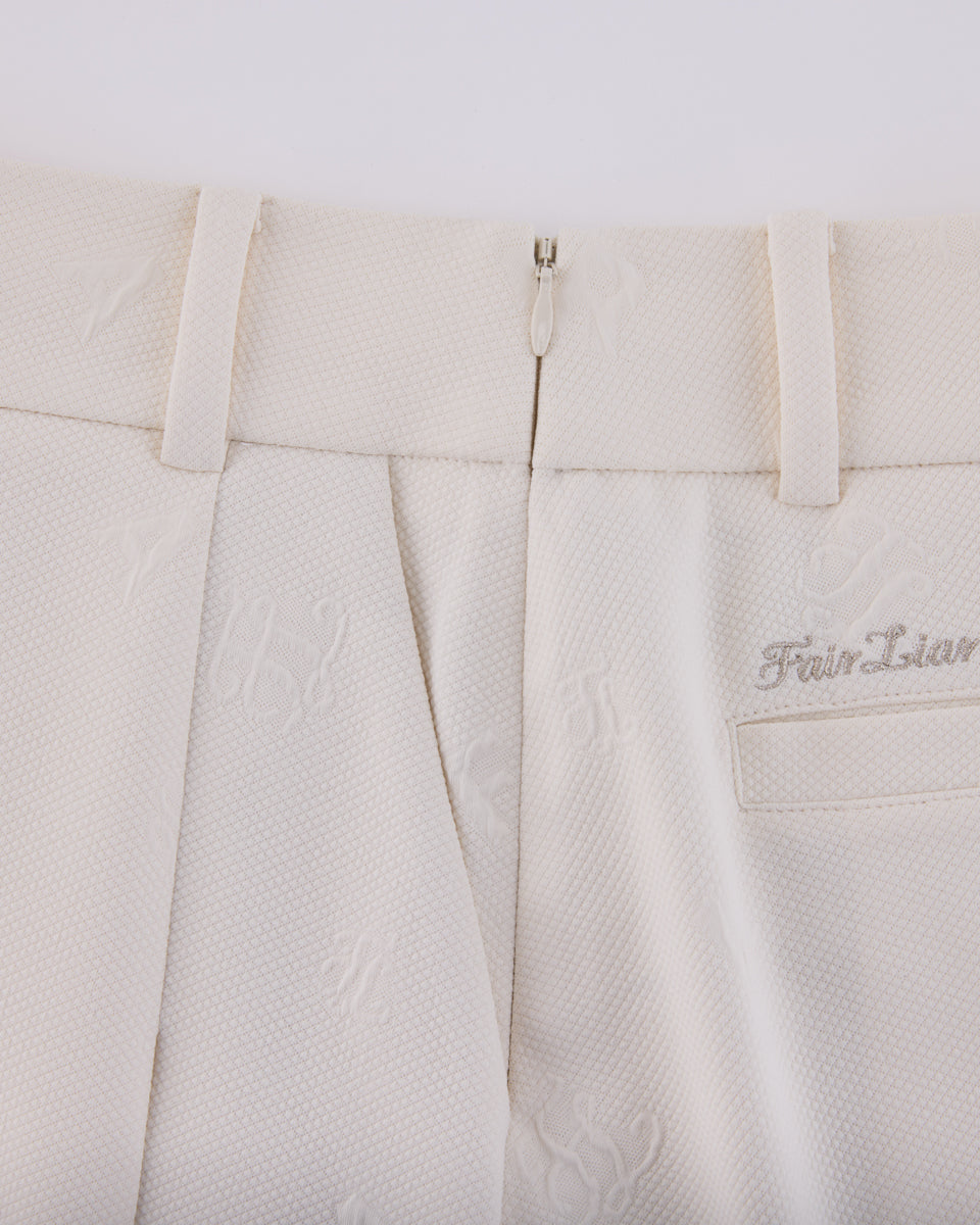 25SS レタリング ジャカード プリーツスカート