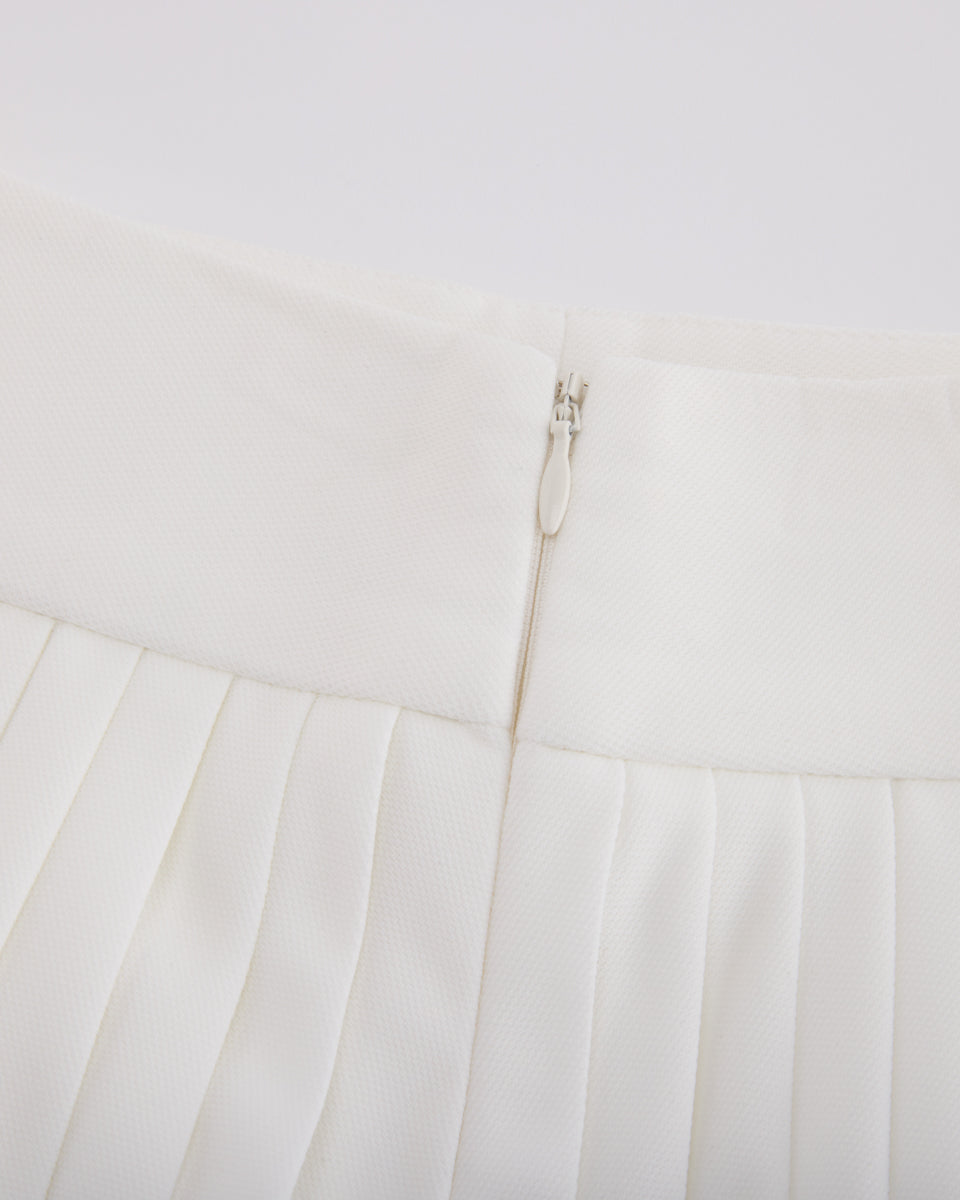 25SS ピケ プリーツスカート