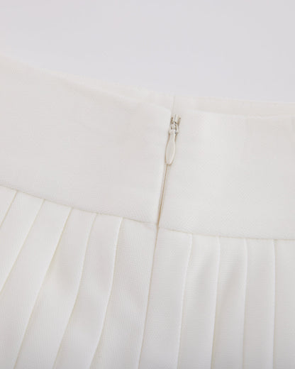 25SS ピケ プリーツスカート