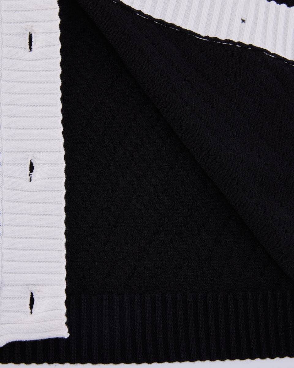 25SS バイカラーVネックベスト