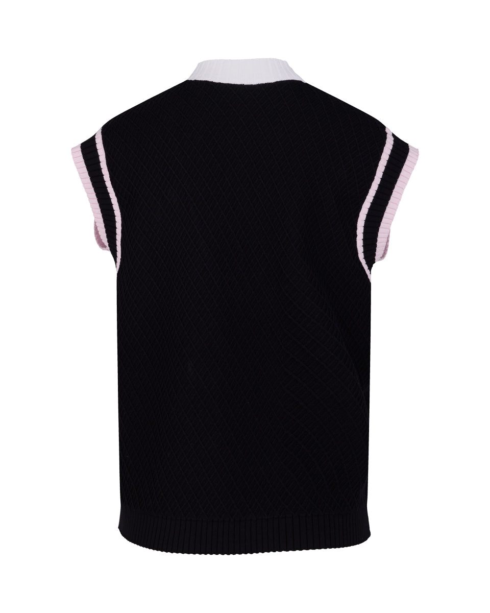 25SS バイカラーVネックベスト