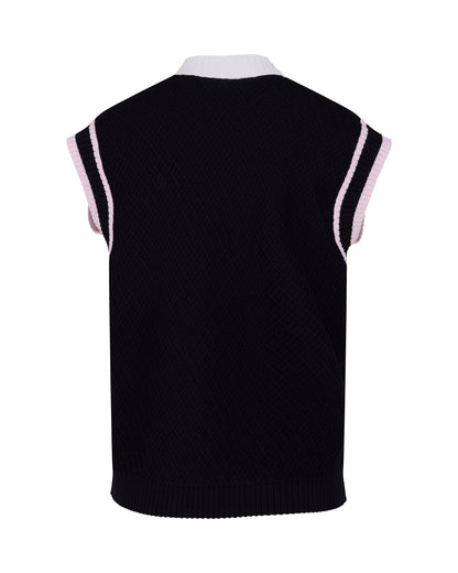 25SS バイカラーVネックベスト