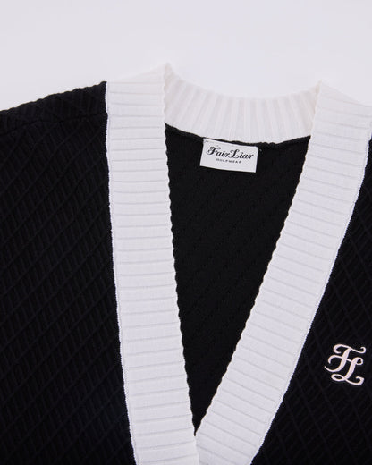 25SS バイカラーVネックベスト