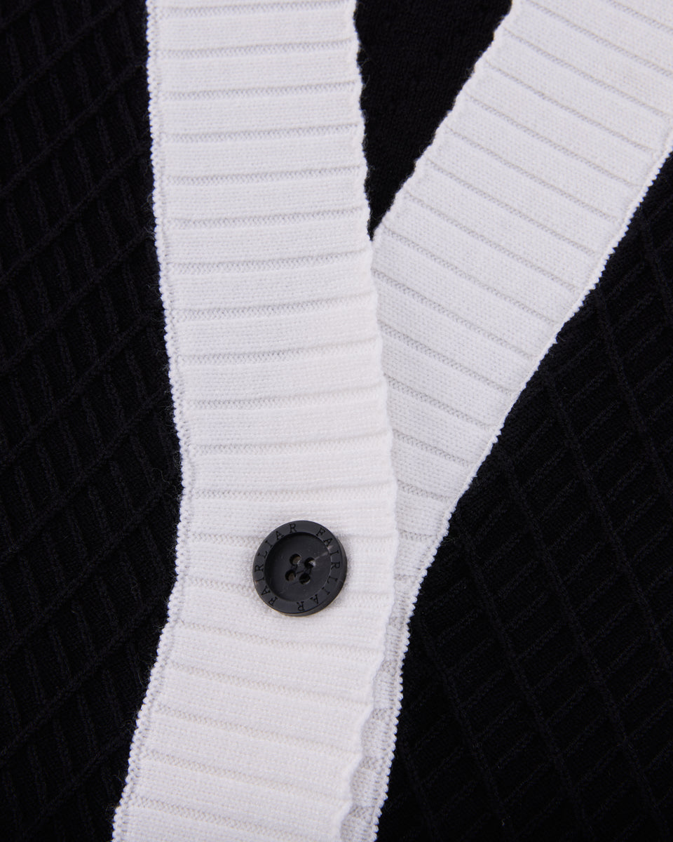 25SS バイカラーVネックベスト