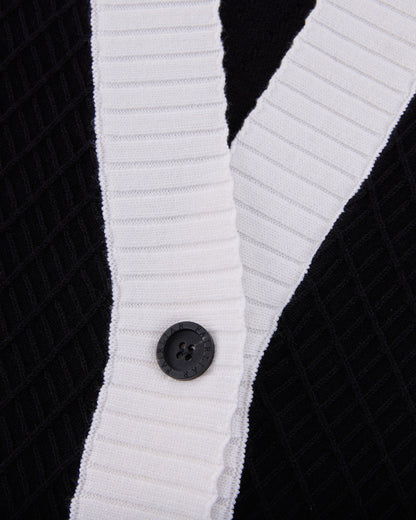 25SS バイカラーVネックベスト