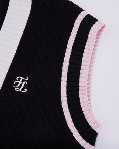 25SS バイカラーVネックベスト