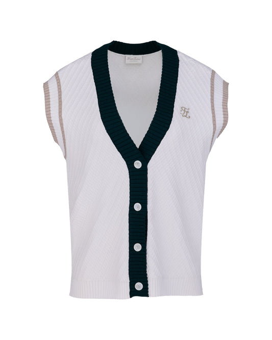 25SS バイカラーVネックベスト