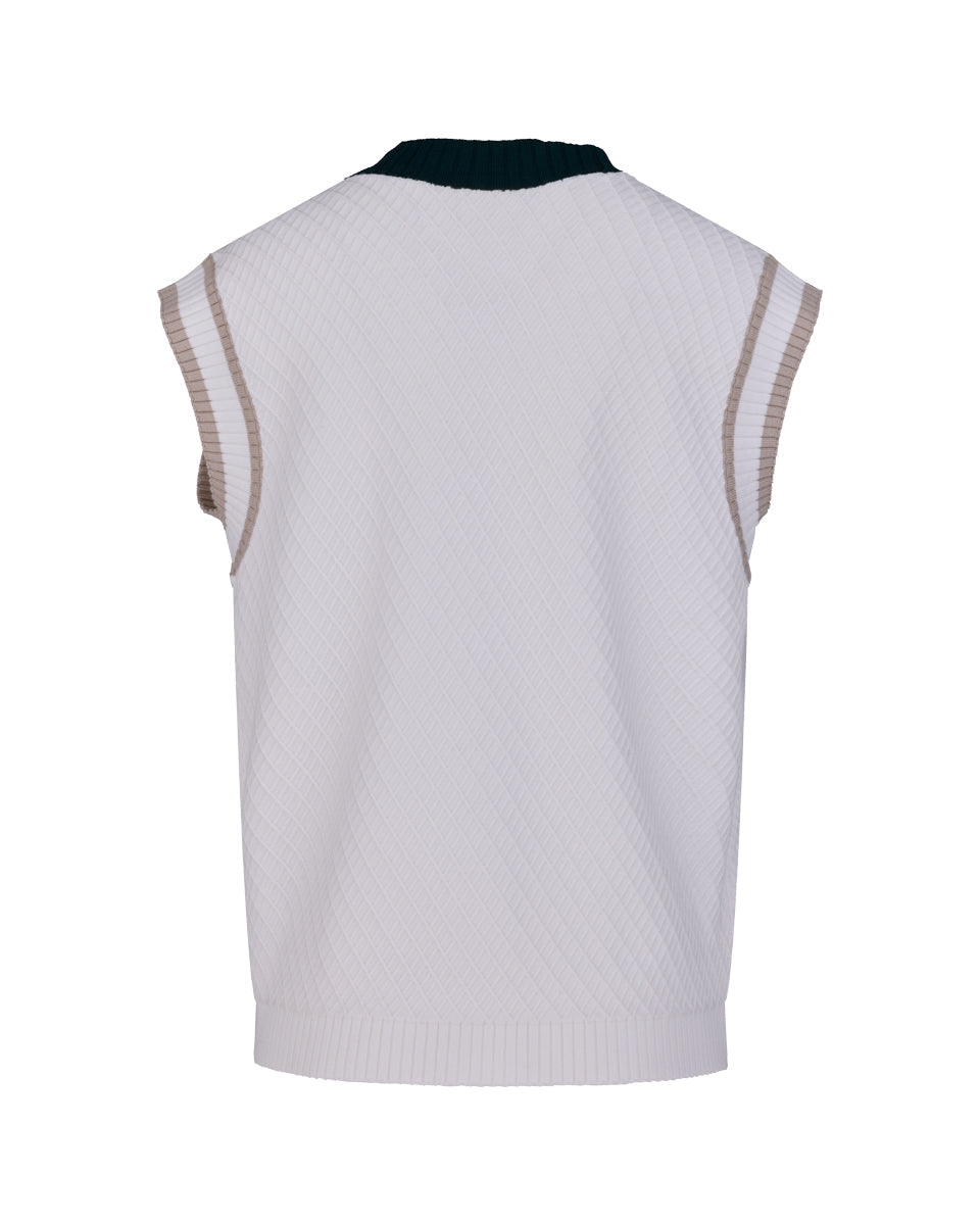 25SS バイカラーVネックベスト