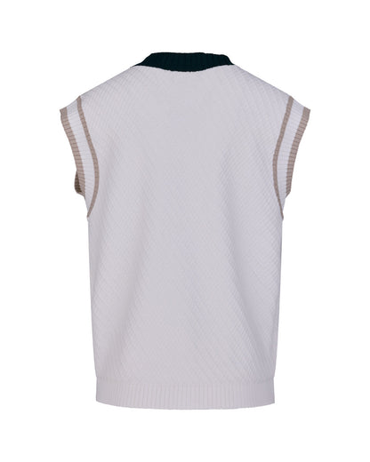 25SS バイカラーVネックベスト