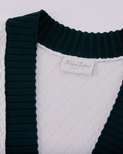 25SS バイカラーVネックベスト