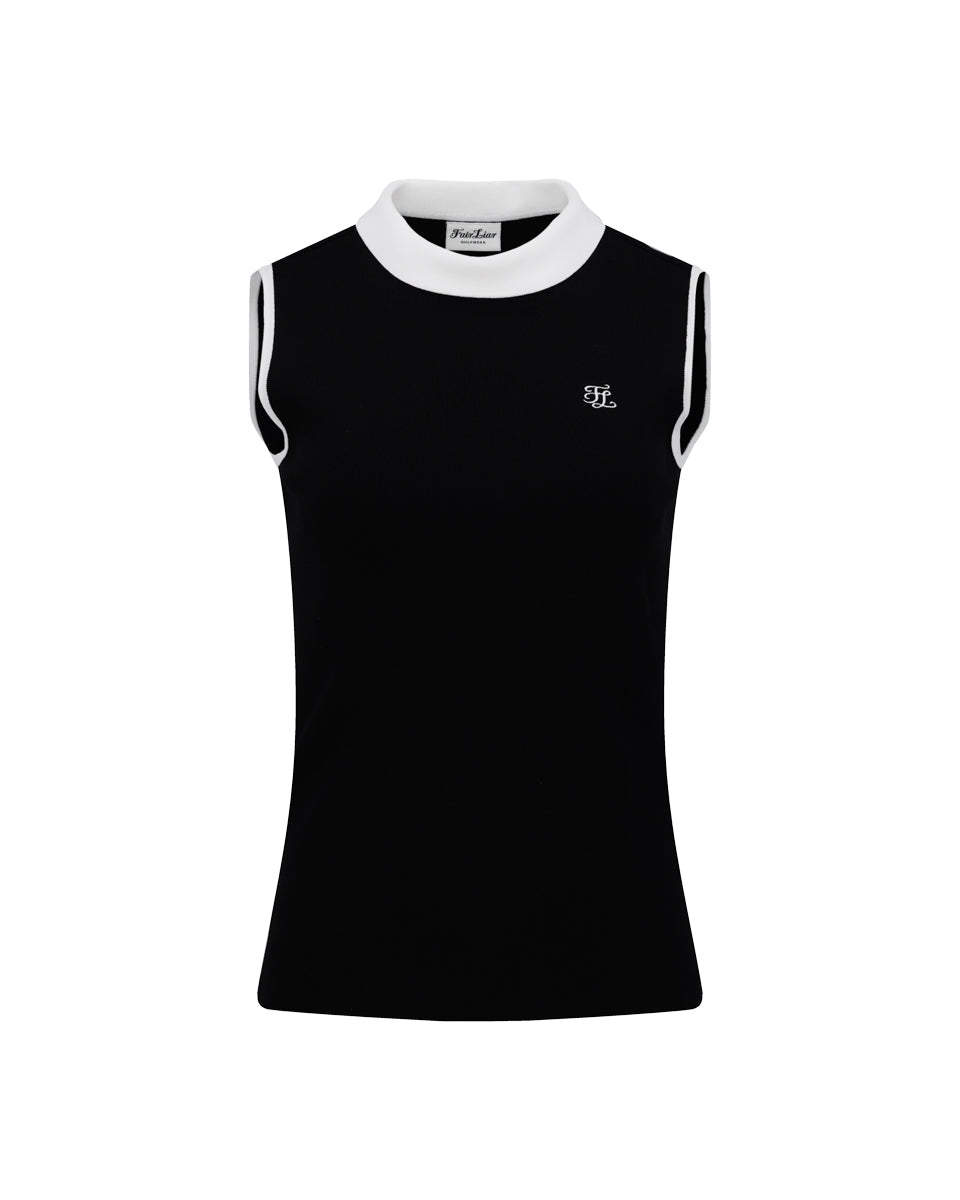 25SS レースリボンノースリーブニット