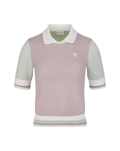 25SS バイカラークロップドニット