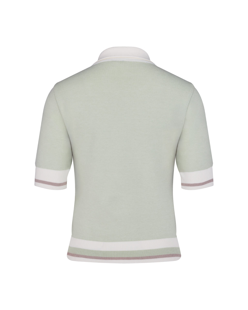 25SS バイカラークロップドニット