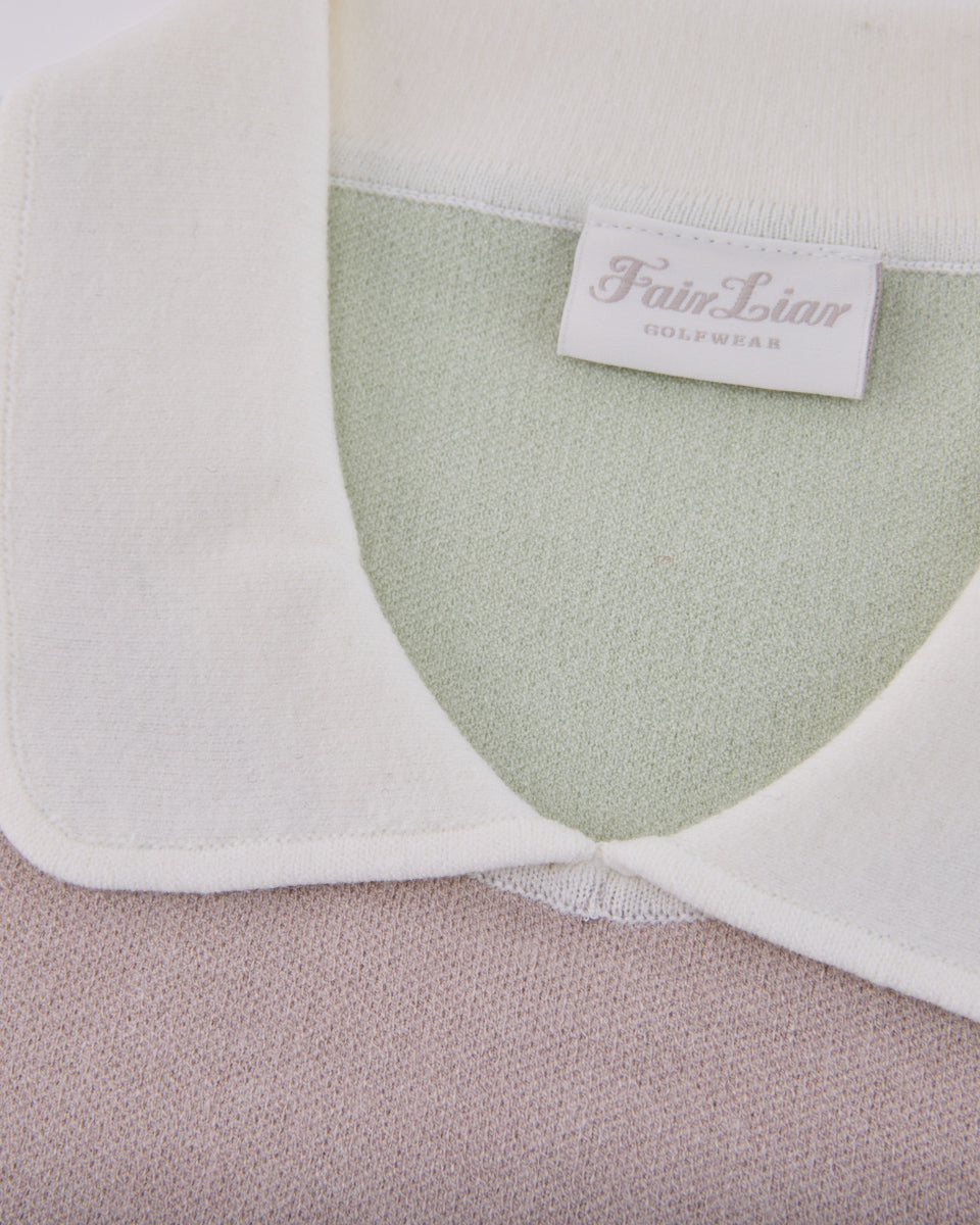 25SS バイカラークロップドニット