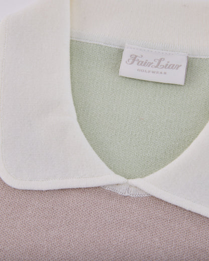 25SS バイカラークロップドニット