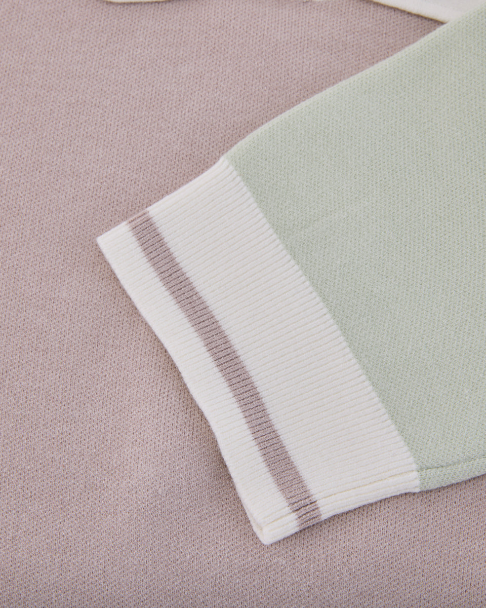 25SS バイカラークロップドニット