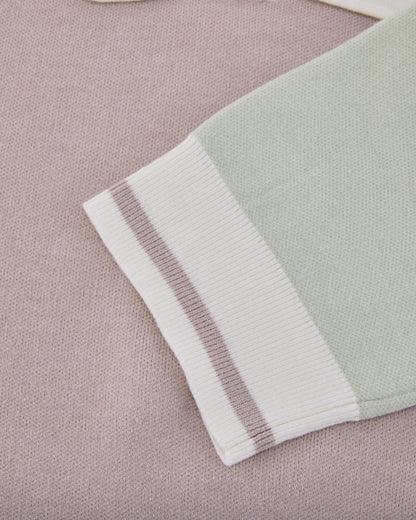 25SS バイカラークロップドニット