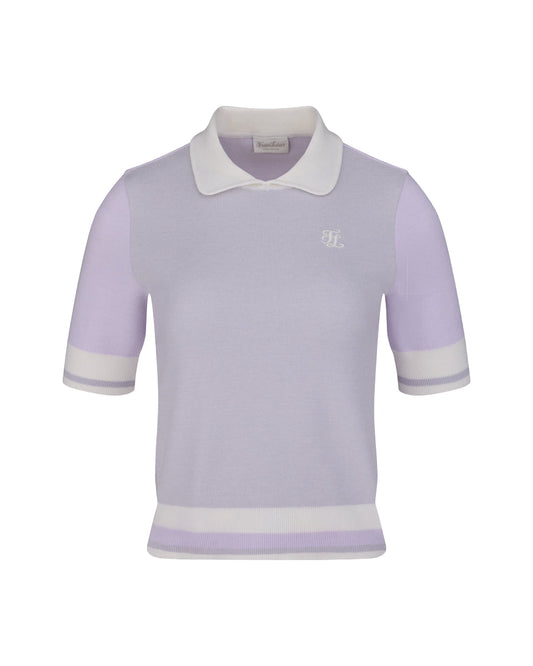 25SS バイカラークロップドニット